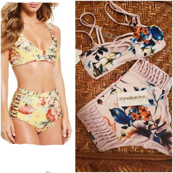 TiniBikini Other - TiniBikini Reversible High Waisted Strappy Bikini